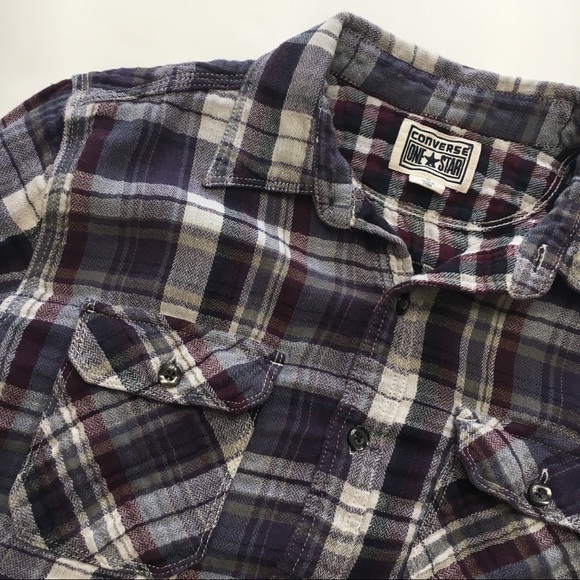 Converse Other - Converse One ⭐️ Star Long Sleeve Button Shirt